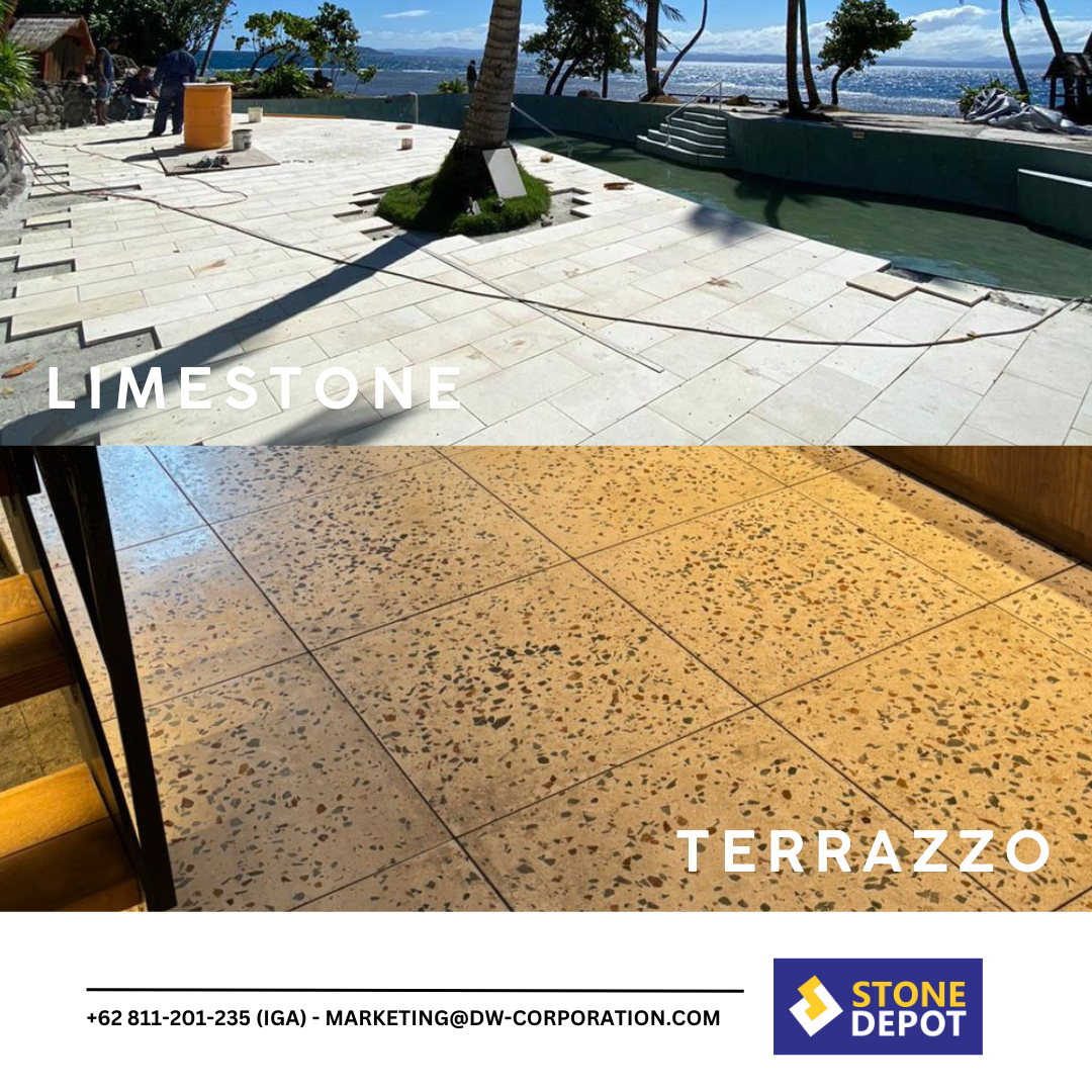 Bali Limestone and Terrazzo Flooring Tile Pavers